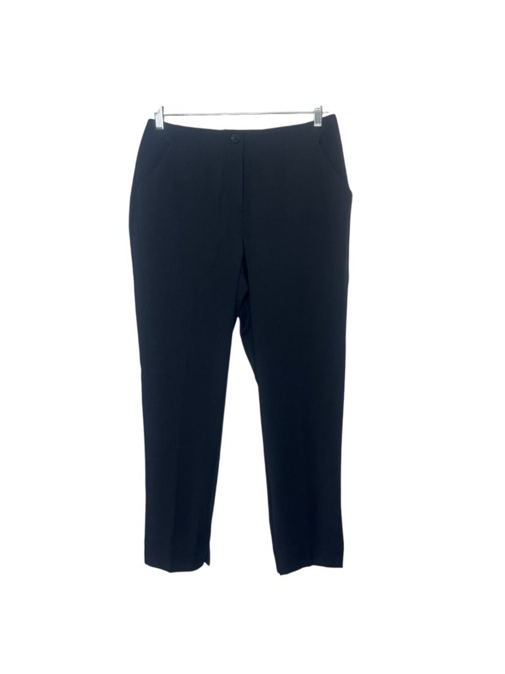 Worthington Slim Ankle Pants Womens 10 Black New Wrinkle Free Stain Release